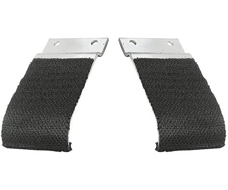 1968-72 Chevelle, GTO, Skylark, Cutlass, 442, LeMans, 1968-70 Tempest, 1969-72 Grand Prix, 1970-72 Monte Carlo, Door Window Guide Plates, LH & RH, Pair