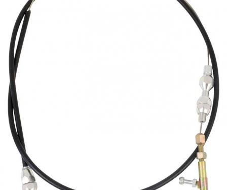 OER Stainless Steel Throttle Cable 36'' Cut-To-Fit - Black 153665B