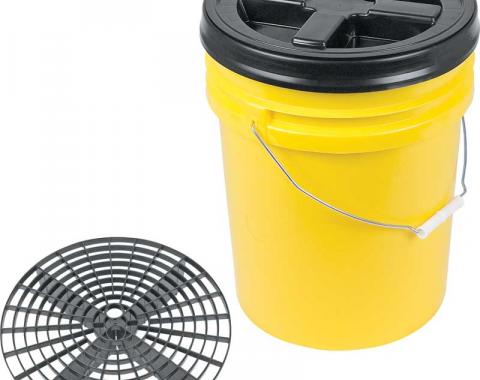 OER Grit Guard Basic Wash System 5 Gallon Yellow Pail with Black Lid K89741