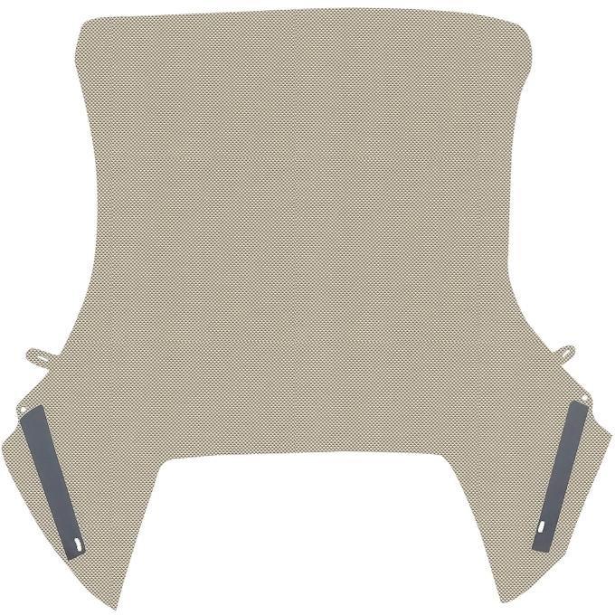1966-67 Chevelle, GTO, Cutlass, Convertible Top Only, Plastic Window, Superior Pinpoint Vinyl, Beige/Black