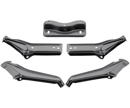 1964-65 Chevrolet Chevelle, Malibu, Rear Bumper Bracket Set, 5 Pieces
