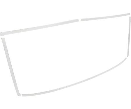 1964-65 Cutlass, Tempest, LeMans, Skylark, GTO, Rear Window Reveal Molding Set, 2-Door Sedan, 5-Piece Set