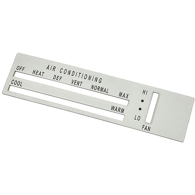 1970-72 Oldsmobile Cutlass, 442, A/C Control Panel, Aluminum Insert, Without Defogger