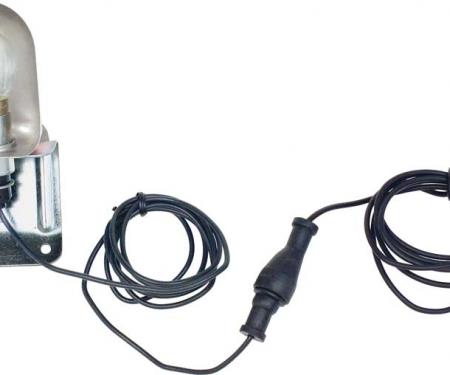 OER 1958-71 Impala, Bel Air, Biscayne, Caprice, Under Hood Lamp Assembly, with Bulb and Wiring CG83128
