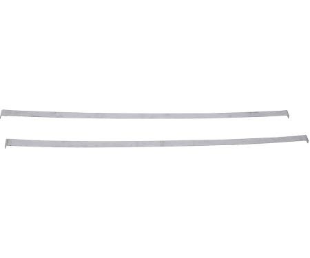 OER 1964-67 Chevelle, Malibu Station Wagon, El Camino, Fuel Tank Strap Set, 45-3/4" Long, Zinc Coated Steel, Pair FT4116A