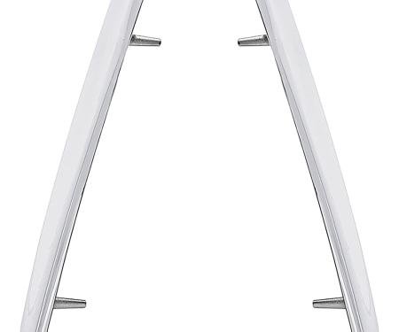 1968-72 Chevrolet El Camino, 1971-72 GMC Sprint, Rear Bed Corner to Tail Light Moldings, LH and RH, Chrome