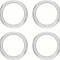 OER Rally Wheel Trim Ring, 15" x 8", 3" Deep, Stainless Steel, Fits GM Vehicles, Set of 4 9796696