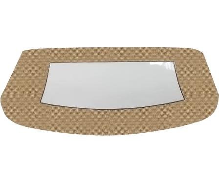 1964-65 Chevelle, GTO, Cutlass, Convertible Top Plastic Window w/o Valance, Superior Pinpoint Vinyl, Buckskin/Black