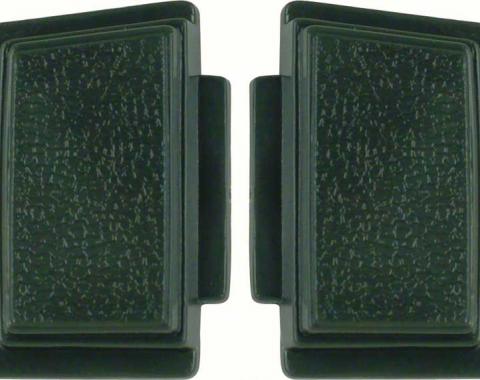 OER 1969-70 Standard Steering Wheel Horn Buttons Dark Green (pair) K213DG