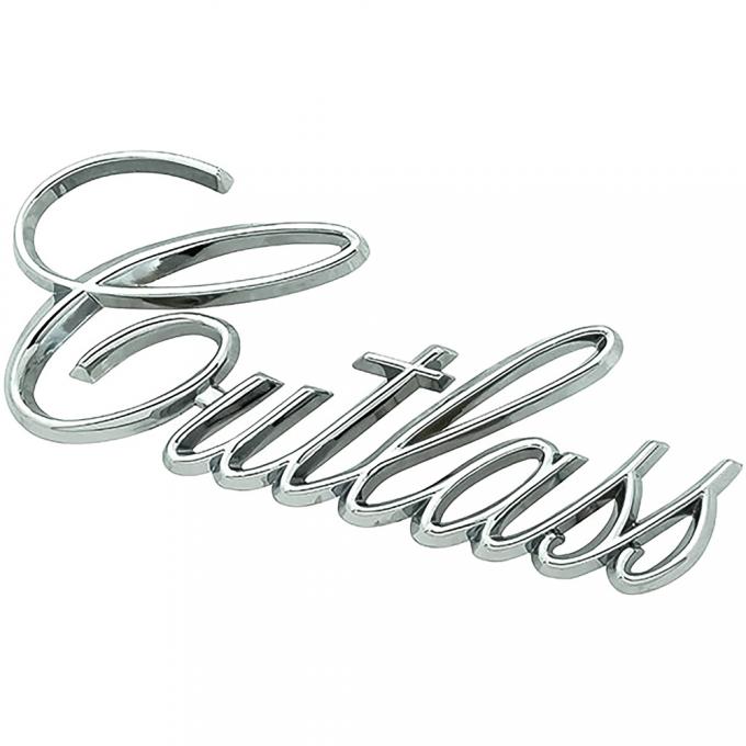 OER 1971-77 Oldsmobile Cutlass, Die-Cast Fender Emblem, Cutlass Script 231212