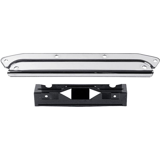 OER 1964-65 Chevelle, Malibu, El Camino, Rear License Plate Mounting Bracket and Chrome Center Bumper Filler Bar BP4889V