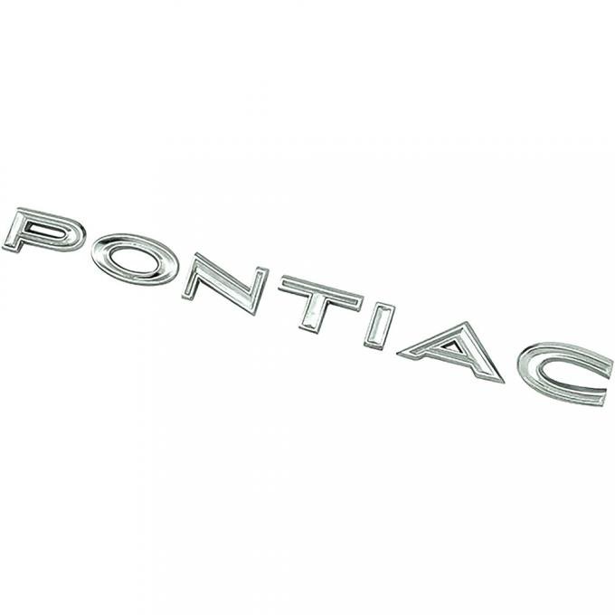 OER 1966-69 Pontiac Lemans, Tempest, GTO, PONTIAC Nameplate Trunk Letter Set, Die-Cast Emblem 7731772