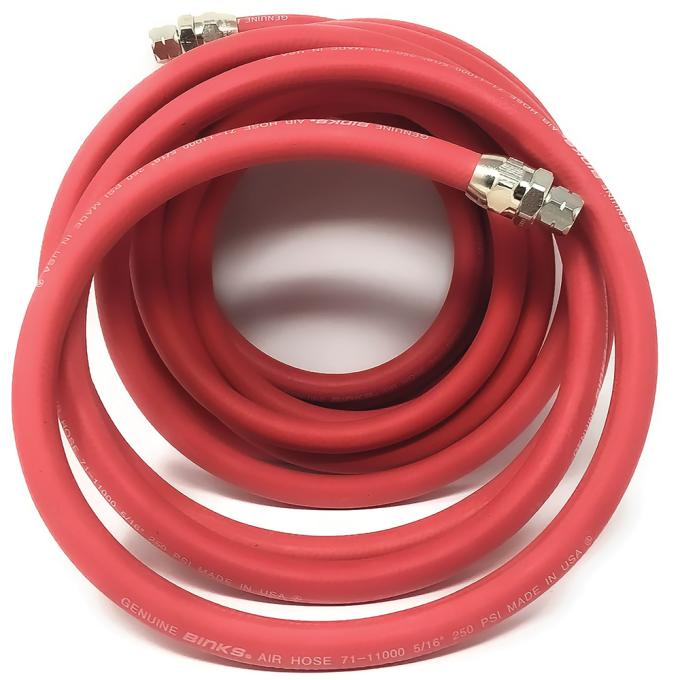 OER Binks Air Hose, Used with Binks 2100 Spray Gun, 5/16" Hose, With 1/4" NPS Connections, 5 Foot Long A9250103