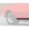 1970-72 Skylark GS, Rocker Panel Molding, Stainless Steel, With Red Stripes, LH, Driver Side