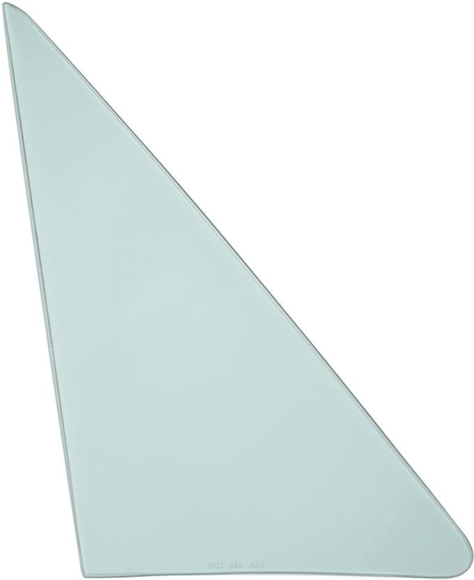 1968-69 Chevrolet Chevelle 300, 1968-72 Buick Special, Skylark, Olds F85, Cutlass, 442, Pontiac GTO, Tempest, LeMans, 2 Door Sedan, Vent Window Glass, RH, Light Green Tint