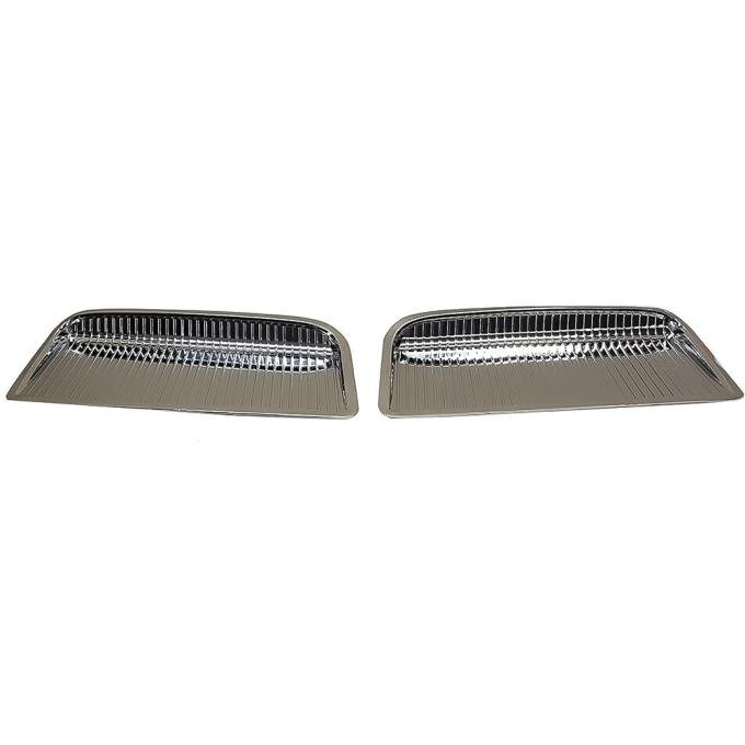 OER 1964 Pontiac GTO, Chrome Hood Scoop Inserts, Pair BP1180G
