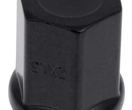 OER M12-1.50 Lug Nut Flat Top Capped - 19mm Hex Head, 32.5mm Length - Black A9550109