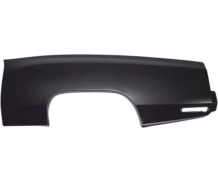 1970-72 Monte Carlo, 2-Door Hardtop or Convertible, Rear Quarter Panel Skin, Without Sail Panel, LH