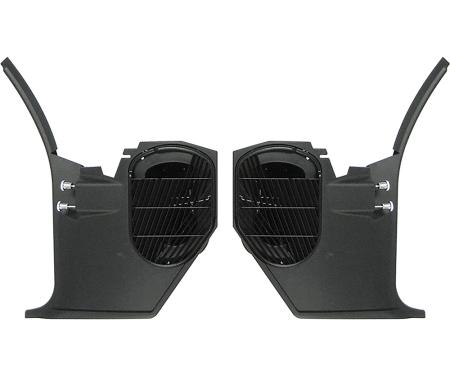 OER 1968-72 GM, A Body, Kick Panel Set, wthout Factory Air Conditioning, Black, LH & RH, Pair 8736426P