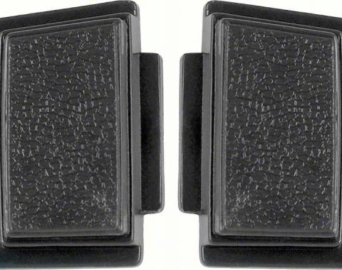 OER 1969-70 Standard Steering Wheel Horn Buttons Black (pair) K213
