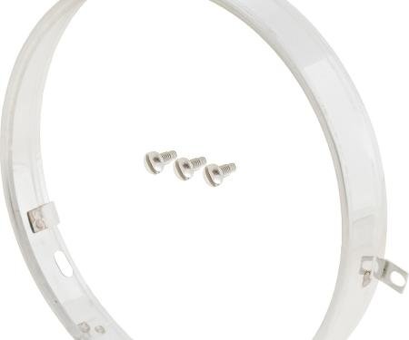 1958-76 GM, Headlamp Retaining Ring, 5.75" Round, Stainless Steel, Various Models, Each