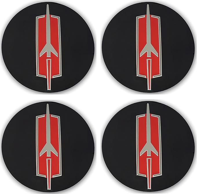 Oldsmobile Cutlass, 442, F85,: Super Stock II Wheel Center Cap Insert, 14/64" (5.45mm) Diameter, Set of 4