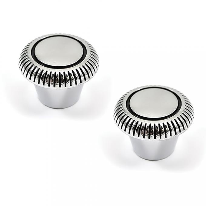 1970-72 Oldsmobile Cutlass Supreme, Cutlass, 442, Radio Knob, Chrome W/Black Accents
