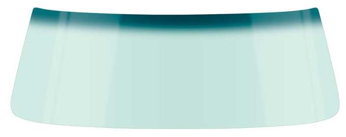 1964-67 Buick, Chevrolet, Oldsmobile, Pontiac, A Body, Front Windshield Glass, Green Tint, with Blue/Green Upper Shaded Band
