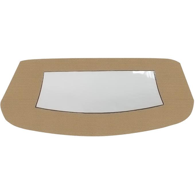 1964-65 Chevelle, GTO, Cutlass, Convertible Top Plastic Window w/o Valance, Superior Pinpoint Vinyl, Buckskin/Black