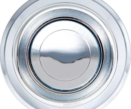 OER 1967-68 Firebird, GTO LeMans, Bonneville, Catalina, Horn Button Cap and Housing Chrome, with Deluxe Wood Wheel F19673
