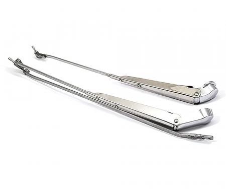 OER 1968-72 Chevrolert Chevelle, Buick Regal, Pontiac GTO, Polished Stainless Wiper Arms, Recessed, Pair WW1675Z