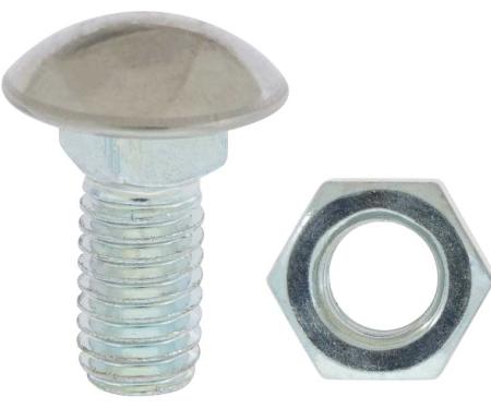 OER Bumper Bolt with Stainless Steel Head, Zinc Plated, 7 /16"-14 x 1" Bolt with Hex Nut 8557
