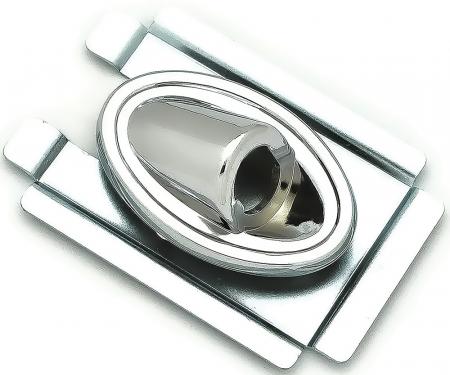 1969-70 Pontiac GTO, LeMans, Remote Mirror, Chrome Escutcheon, With Metal Retainer