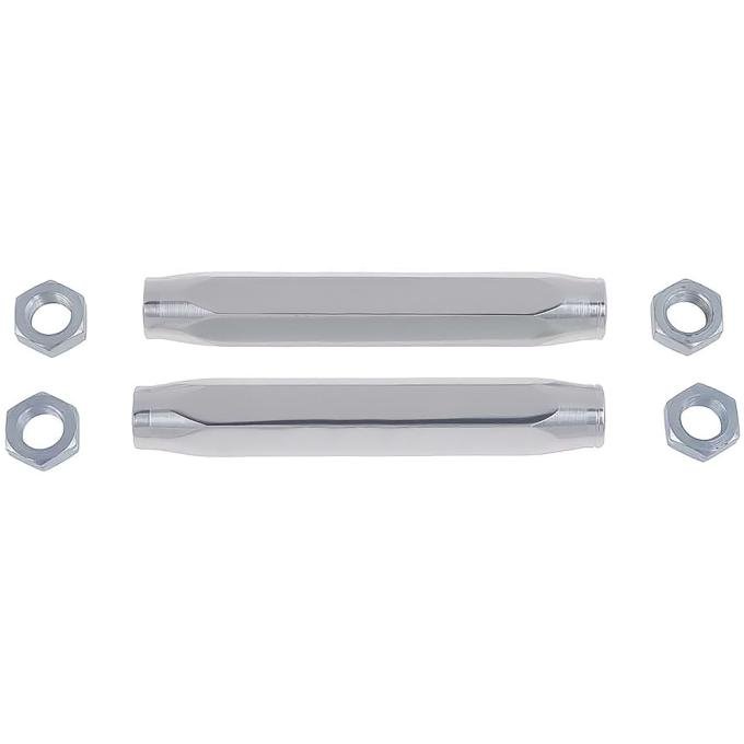1958-64 Chevrolet Impala, Full Size, 1962 Chevy II, 1960-64 C10 Truck, Aluminum Tie Rod Sleeves, With Jam Nuts, Polished Aluminum