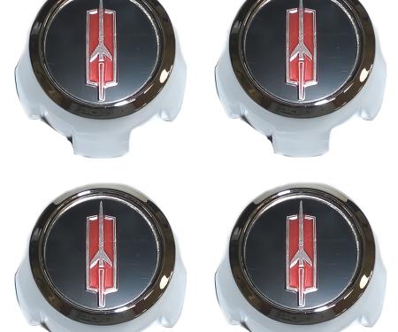 1968-87 Oldsmobile, Super Stock II Wheel Center Cap, With Olds Rocket Emblem Insert, Bolt-On Style, Set of 4