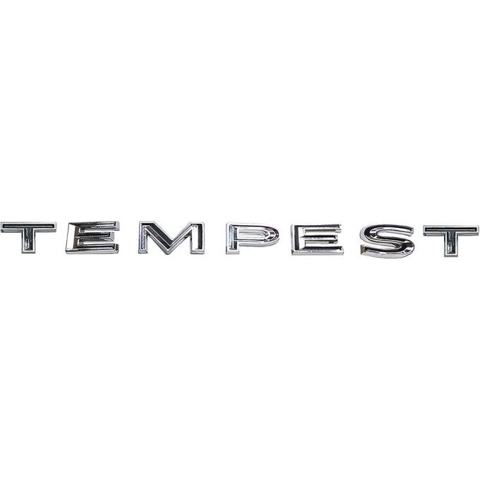 1965 Pontiac Tempest Quarter Panel Emblem, Tempest Nameplate Letter Set, 7 Letters