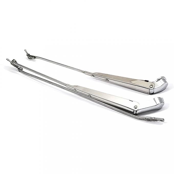 OER 1968-72 Chevrolert Chevelle, Buick Regal, Pontiac GTO, Polished Stainless Wiper Arms, Recessed, Pair WW1675Z