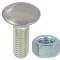 OER 1938-91 GM, 1948-79 Ford, Bumper Bolt & Nut, Stainless Steel Capped, 1/2"-13 x 1-1/2", Low Dome, Various Models A3102