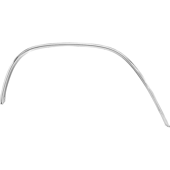 1965 Chevrolet Chevelle Malibu, Malibu SS, El Camino, Front Wheel Opening Molding, Bright Finished Aluminum, LH, Includes Mounting Screws