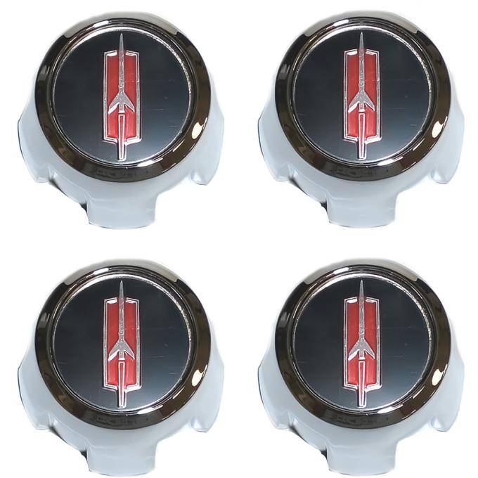 1968-87 Oldsmobile, Super Stock II Wheel Center Cap, With Olds Rocket Emblem Insert, Bolt-On Style, Set of 4
