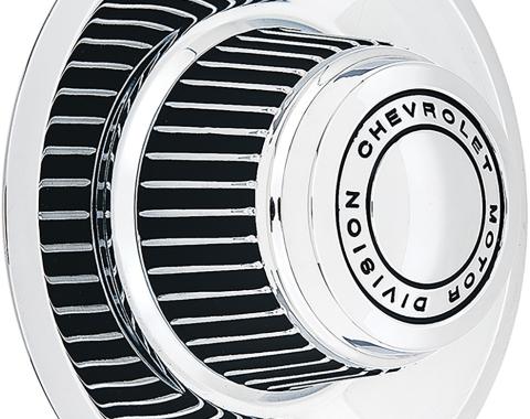 1968-81 Chevrolet, Chrome Rally Wheel Derby & Cap, with "Chevrolet Motor Division", Each