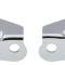 OER 1964-72 Chevelle, 1967-69 Camaro, 1968-74 Nova, Power Brake Booster Brackets, For Boosters With 3-3/8" Square Bolt Pattern, Chrome 153649B