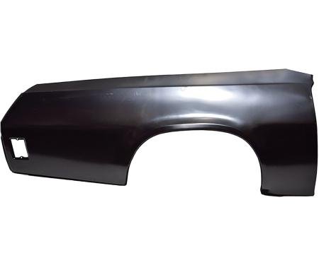 1973-77 El Camino, Sprint, Rear Quarter Panel Skin, Without Sail Panel, RH