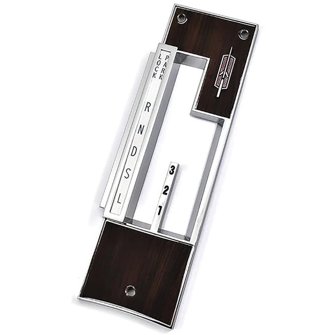 OER 1972 Oldsmobile Cutlass, 442, Automatic Transmission, Dual Gate Shifter, Complete Top Plate CP1595T