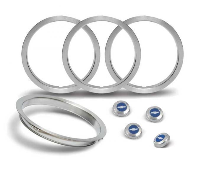 OER 1970-75 Camaro Z28/Chevelle 5-Spoke Wheel Center Cap and Trim Ring Set *881226