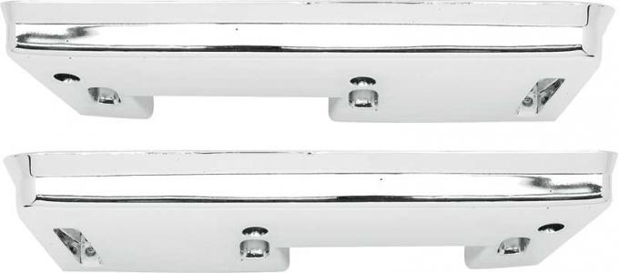 1962-67 Buick, Chevy, Pontiac, Oldsmobile, Rear Arm Rest Bases, Chrome, 11-5/8" Long, Pair, Various Models