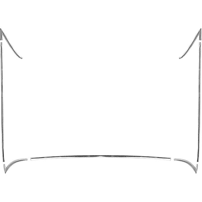1968-69 Chevelle, Malibu, 2-Door Hardtop, Vinyl Top Molding Set, 7 Pieces