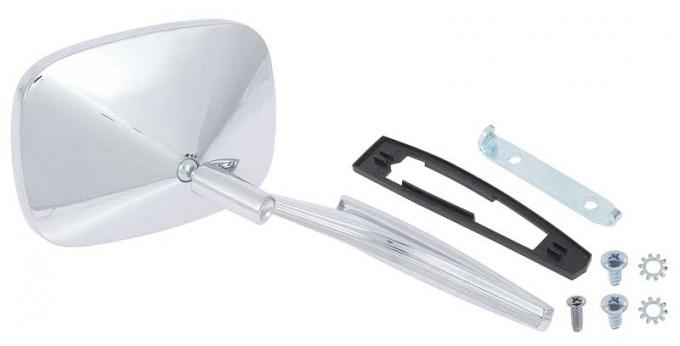 OER 1968-72 Camaro, Impala, Chevelle, Firebird, Outer Door Mirror, with Convex Mirror, Ribbed, RH Passenger Side, Various Models 3914754C