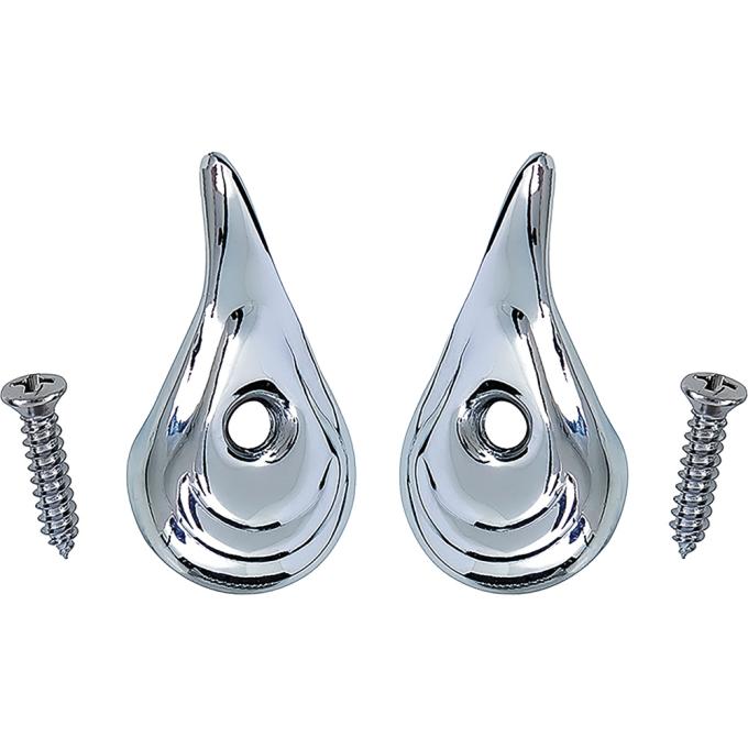 OER 1949-66 GM Coat Hanger Hook Set, Chrome, Pair CX1873