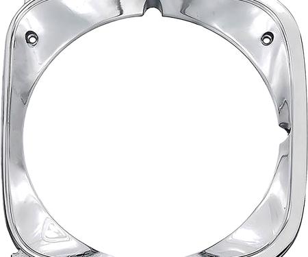 OER 1972 Chevelle, Malibu, El Camino, LH Headlamp Bezel, Chrome, Replaces GM# 328933